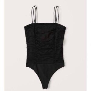 Abercrombie & Fitch Black Mesh Ruched